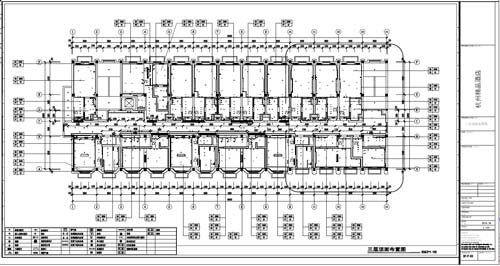 杭州精品酒店室內(nèi)裝飾工程深化設計三層頂面布置圖