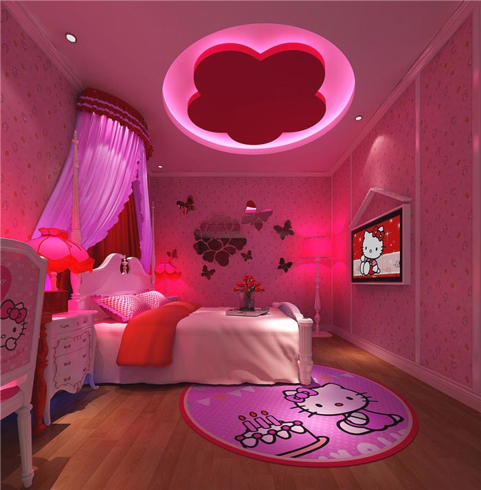 情趣酒店Hello Kitty客房裝修設(shè)計案例效果圖