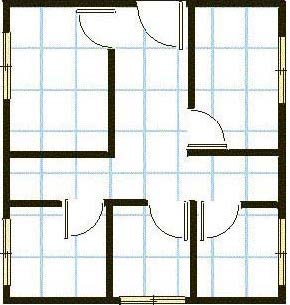 辦公室屋子內部路沖示意圖