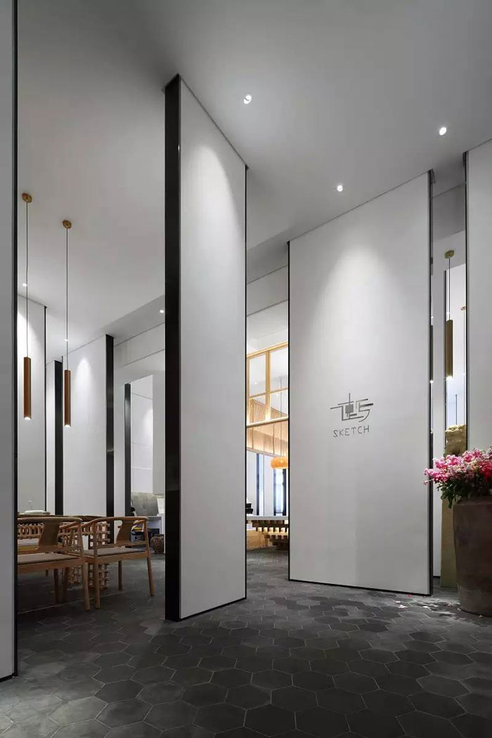 新中式風格辦公室進門區(qū)設計方案